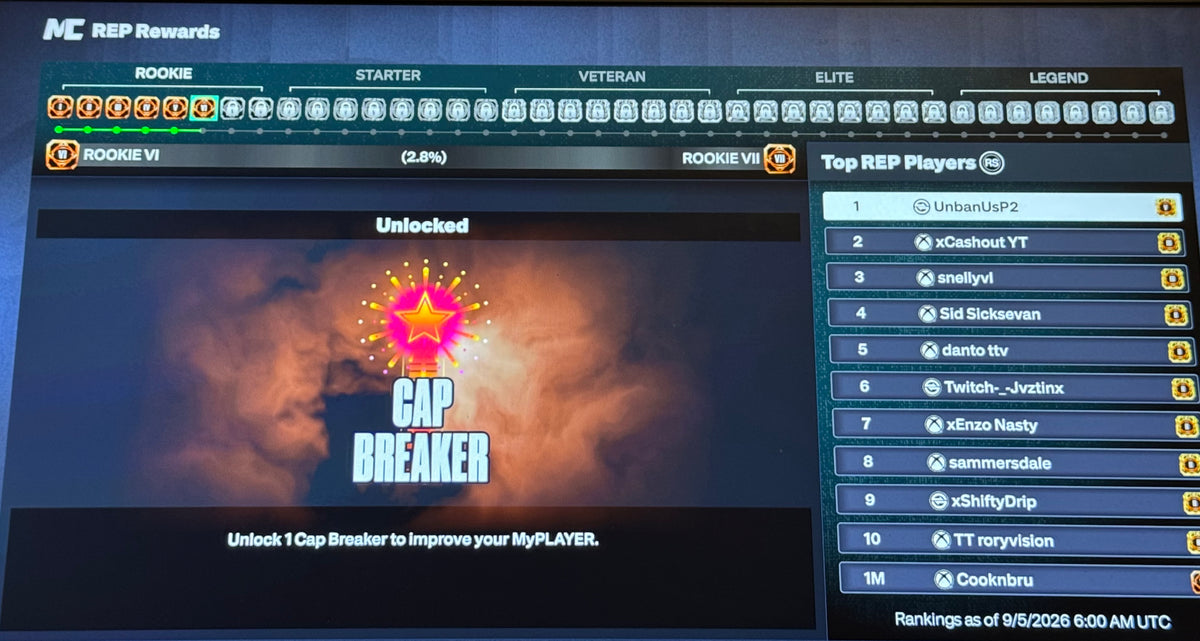 NBA 2K27 Stacked Xbox Account Rookie 6 with 4 95 Overall Builds + 900K VC