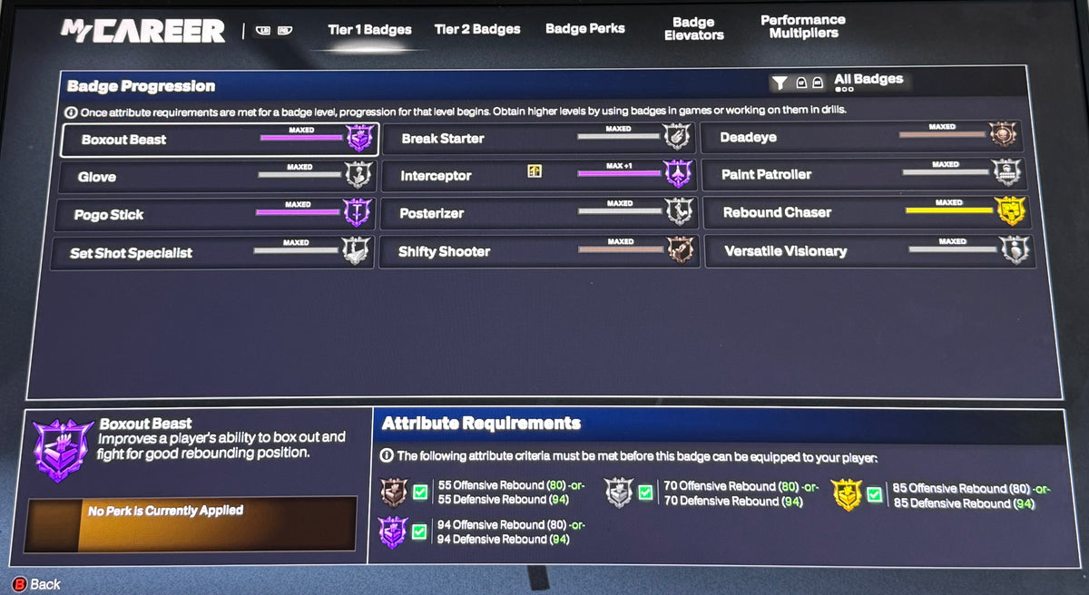 NBA 2K26 Stacked Starter 5 Xbox Account with 4 Builds + 12 Cap Breakers
