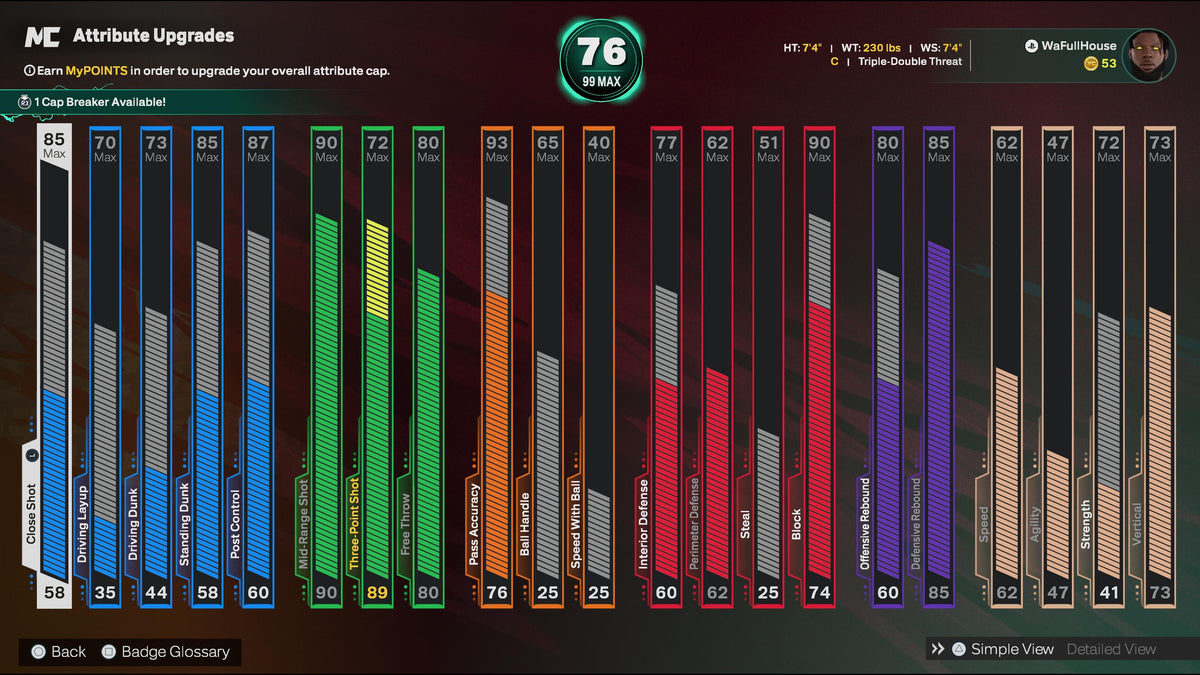 NBA 2K26 PS5 Account 2 99 Overalls Maxed Badges + 5 Cap Breakers