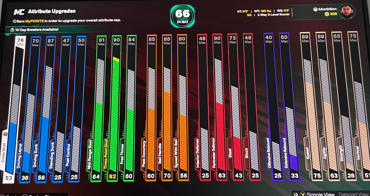 NBA 2K26 Stacked Starter 5 Xbox Account with 4 Builds + 12 Cap Breakers