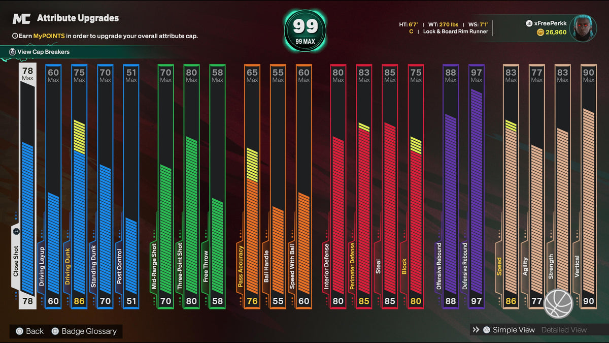 NBA 2K26 Super Stacked PS5 Account Veteran 1 with 9 99 Overalls + 15 Cap Breakers