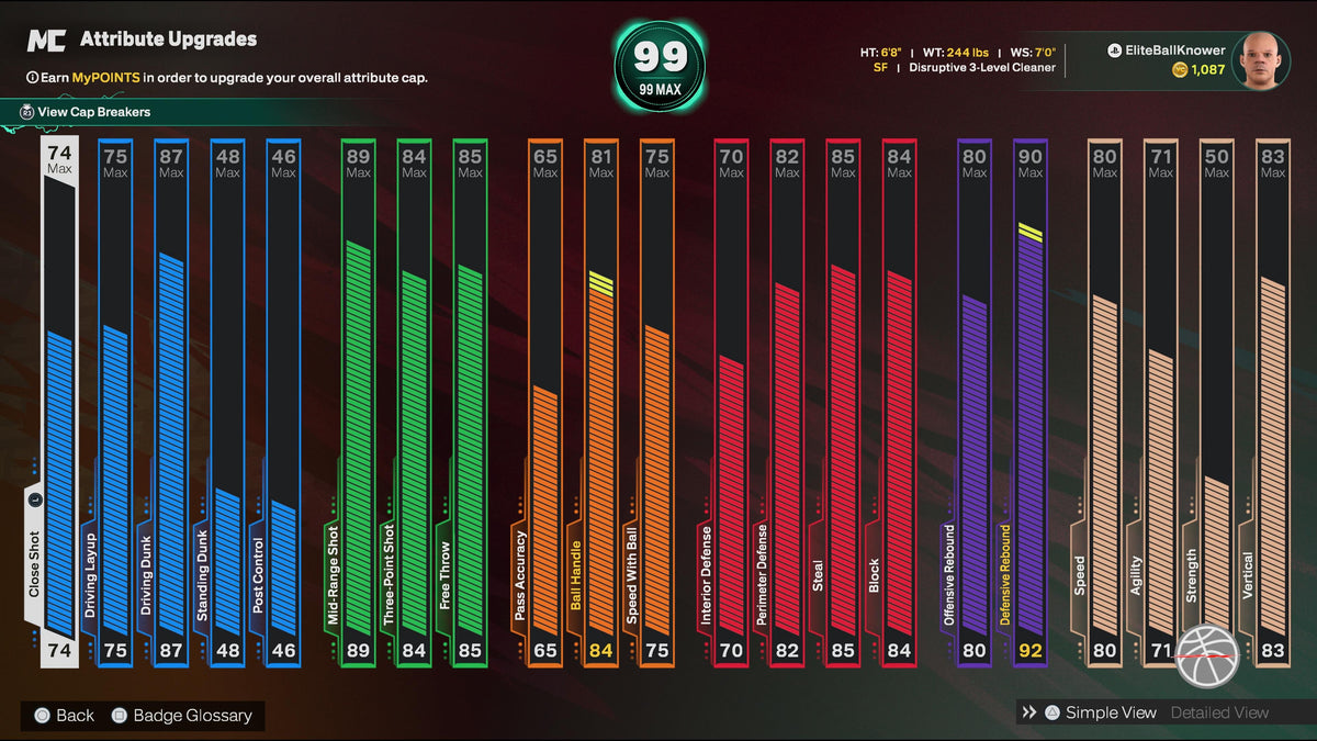 NBA 2K26 Stacked PS5 Rookie 5 Account 4 99 Overalls Maxed Badges + Legend Rebirth