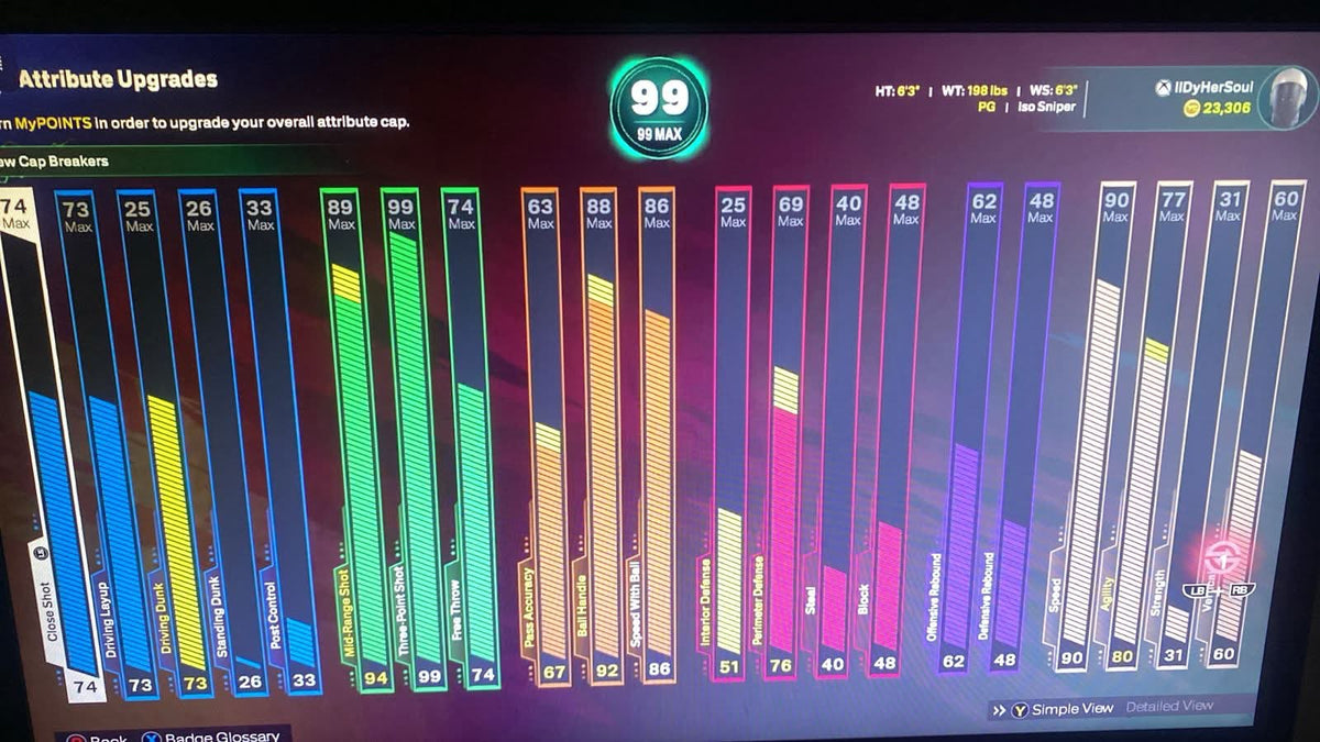NBA 2K26 Ultra Stacked Legend 1 Xbox Account With 11 Builds +23 Cap Breakers