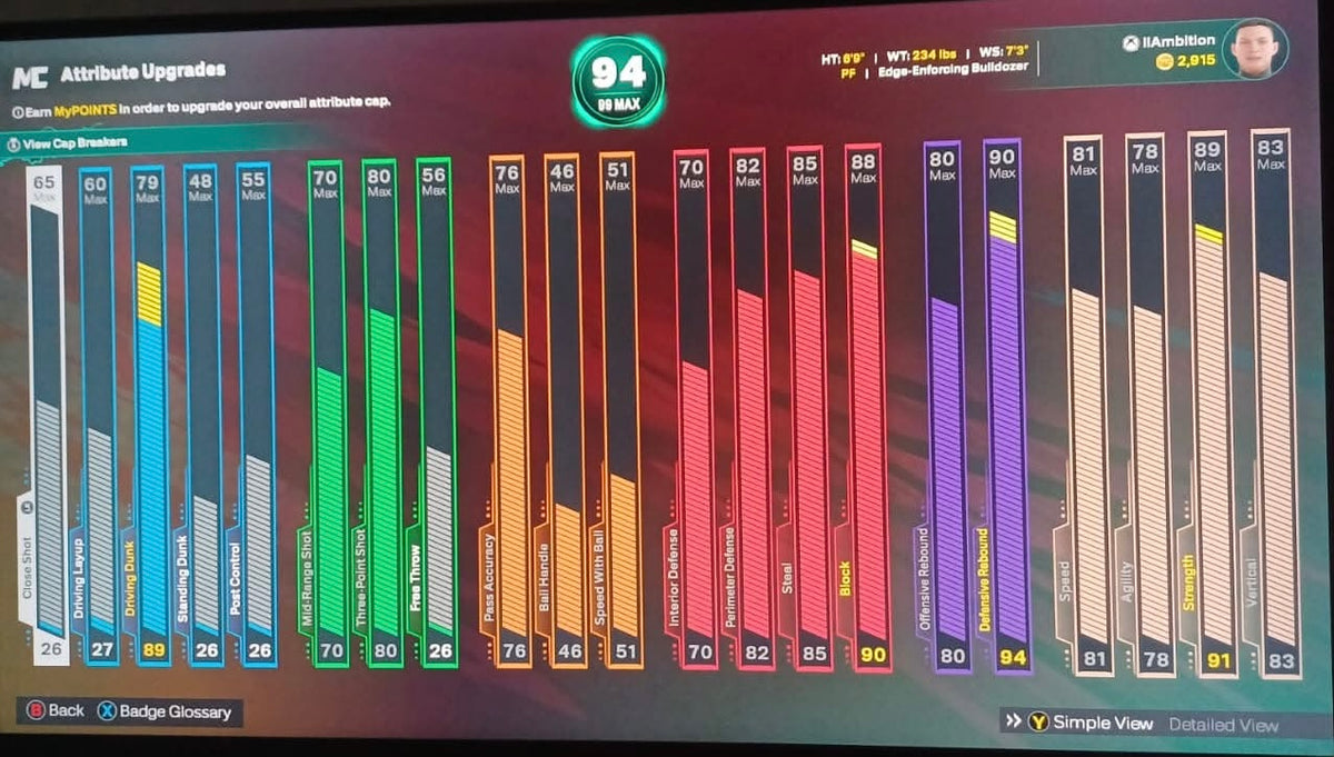 NBA 2K26 Stacked Xbox Account With 4 Builds + 12 Cap Breakers