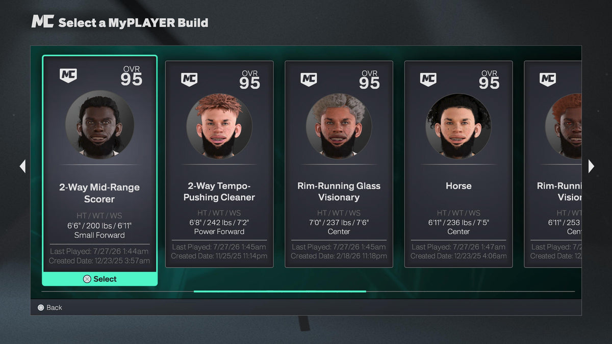 NBA 2K26 Stacked PS5 Starter 5 Account With 14 Builds + 16 Cap Breakers