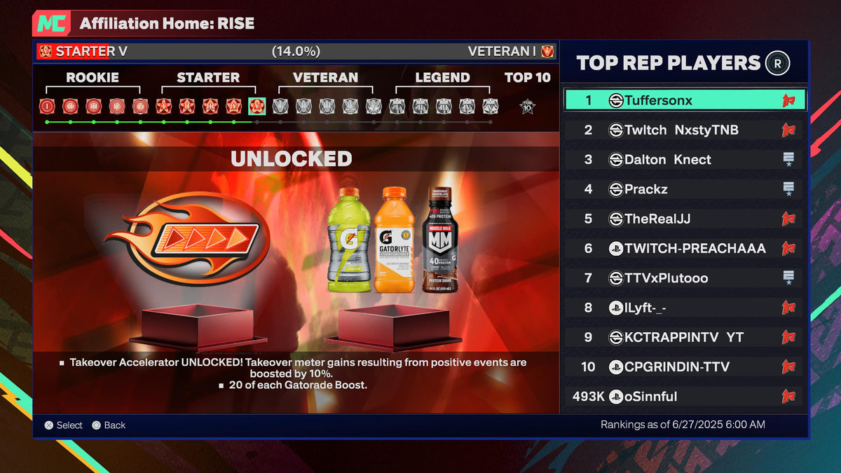 NBA 2K25 Stacked Starter 5 Account with 5 97-99 Overalls Maxed Badges