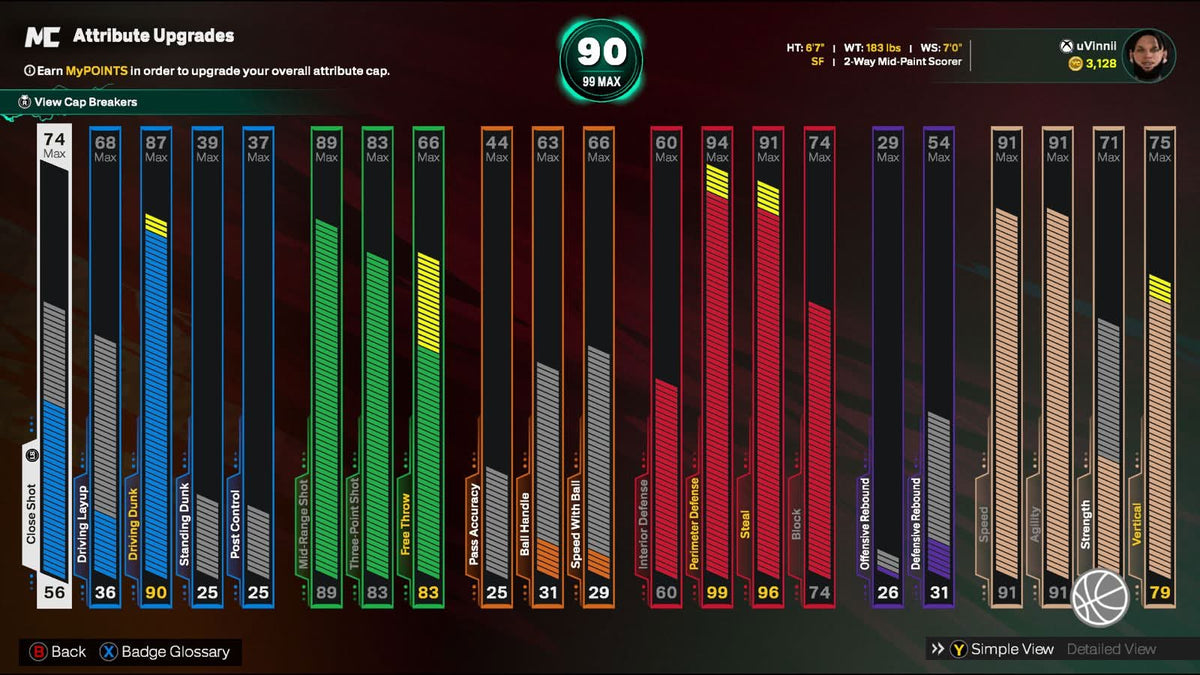 NBA 2K26 Stacked Xbox Veteran 3 Account With 9 Builds + 16 Cap Breakers