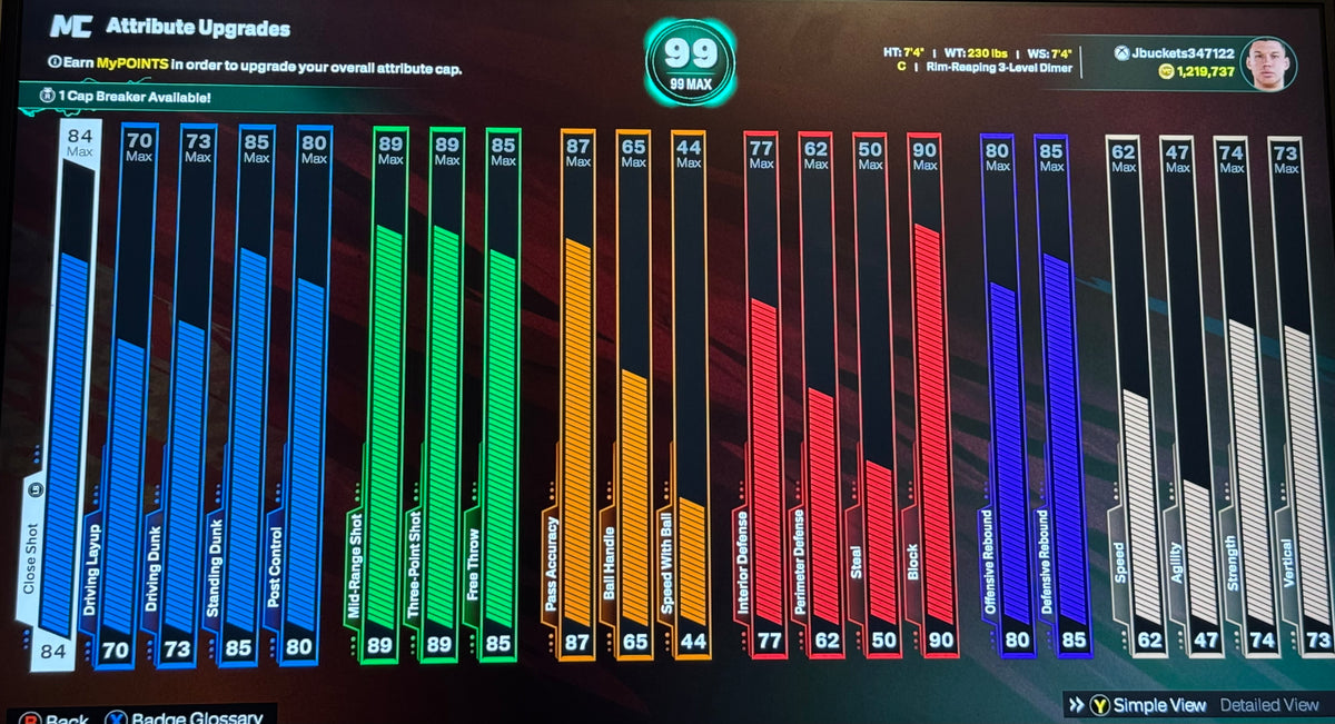 NBA 2K26 Stacked Xbox Account 4 99 Overalls + 1.2 Million VC & Legend Rebirth