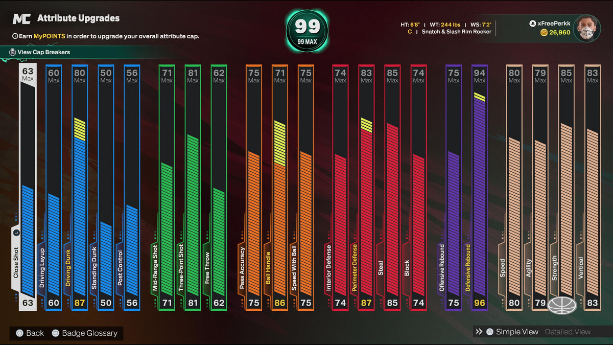 NBA 2K26 Super Stacked PS5 Account Veteran 1 with 9 99 Overalls + 15 Cap Breakers