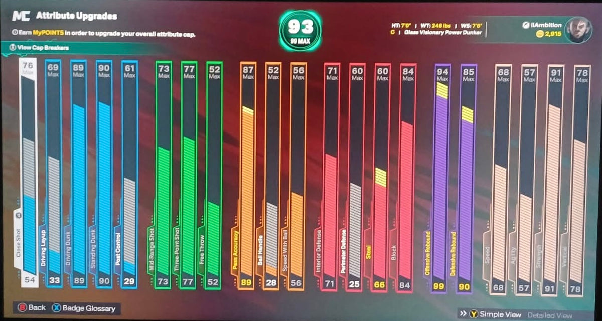 NBA 2K26 Stacked Xbox Account With 4 Builds + 12 Cap Breakers