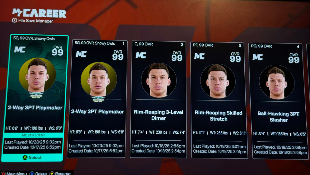 NBA 2K26 Stacked Xbox Account 4 99 Overalls + 1.2 Million VC & Legend Rebirth