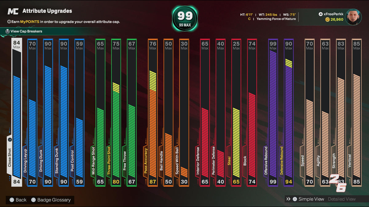 NBA 2K26 Super Stacked PS5 Account Veteran 1 with 9 99 Overalls + 15 Cap Breakers