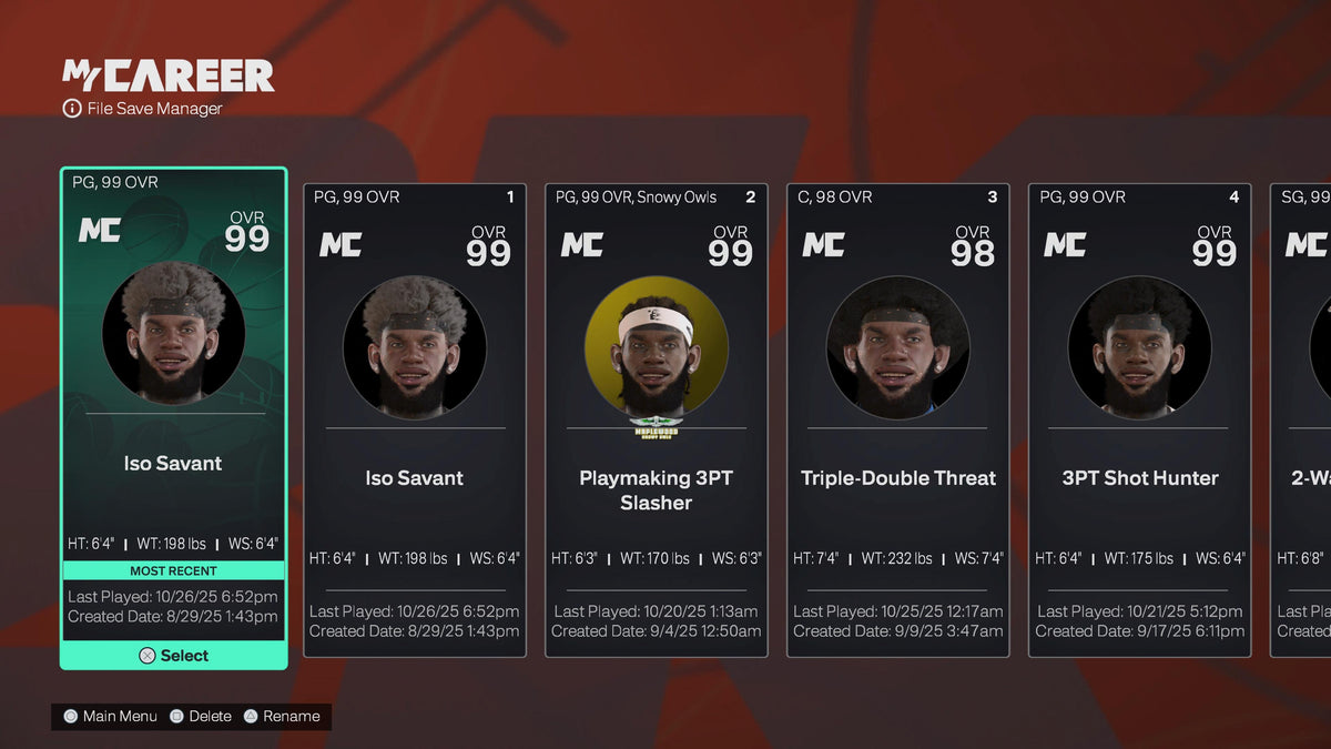 NBA 2K26 Super Stacked Veteran 3 Account 7 99 Overalls Maxed + 17 Cap Breakers & Top 400 in the world