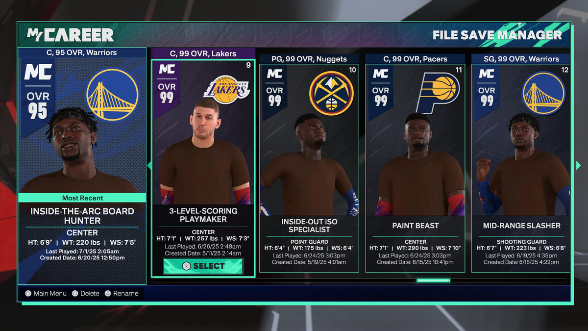 NBA 2K25 Super Stacked Veteran 1 Account With 9 99 Overalls +12 Cap Breakers