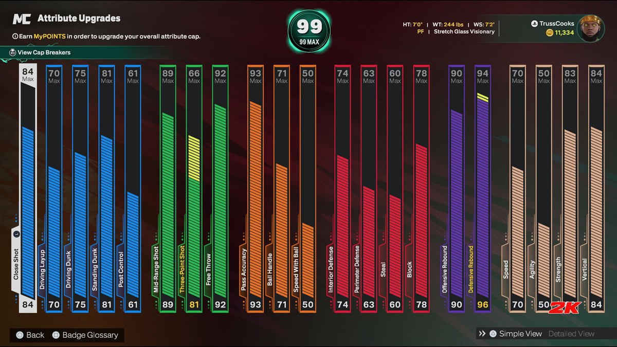 NBA 2K26 Stacked PS5 Account With 4 99 Overalls Maxed Badges + 10 Cap Breakers