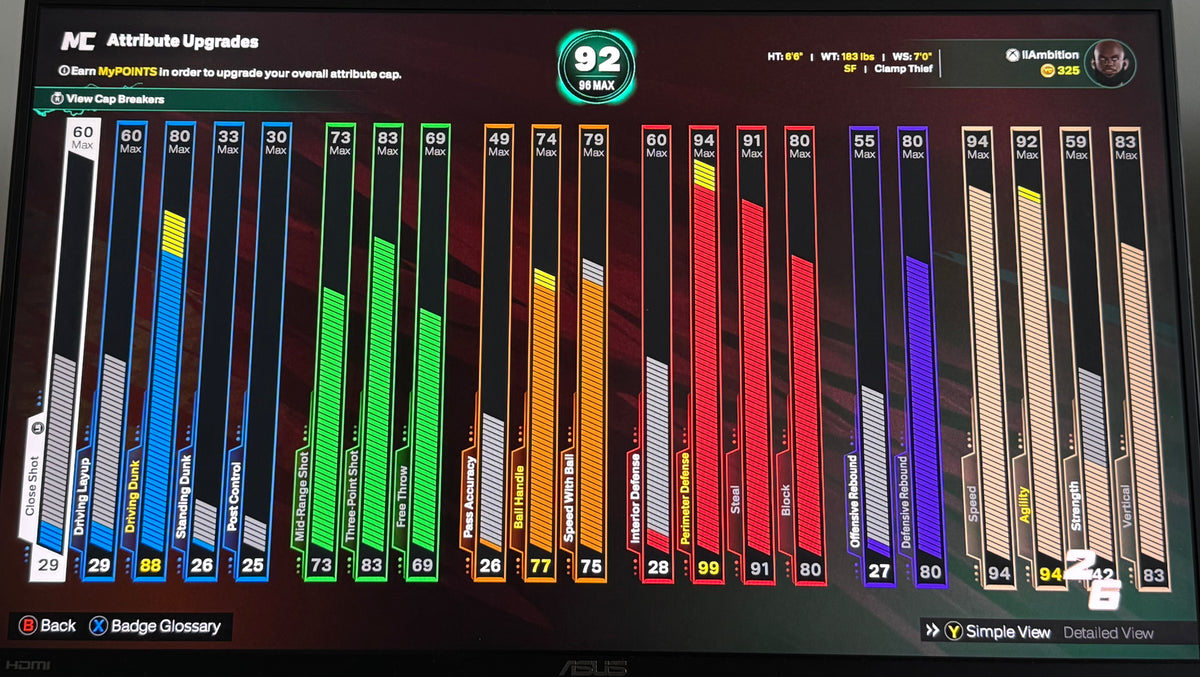 NBA 2K26 Stacked Starter 5 Xbox Account with 4 Builds + 12 Cap Breakers