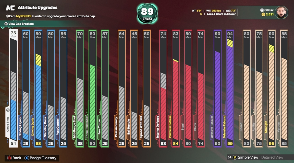 NBA 2K26 Stacked Starter 5 Xbox Account With 7 Builds + 14 Cap Breakers