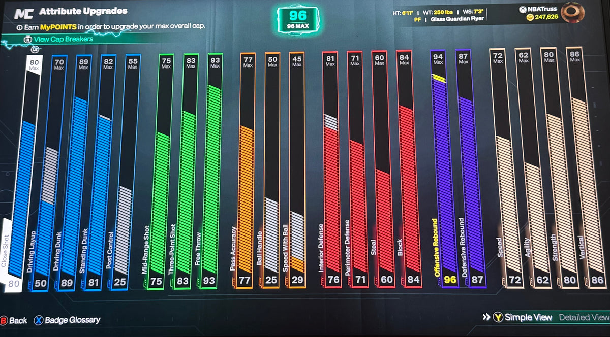 NBA 2K27 Stacked Rookie 6 Xbox Account With 95 & 96 Overall Maxed Badges + 2 Cap Breakers