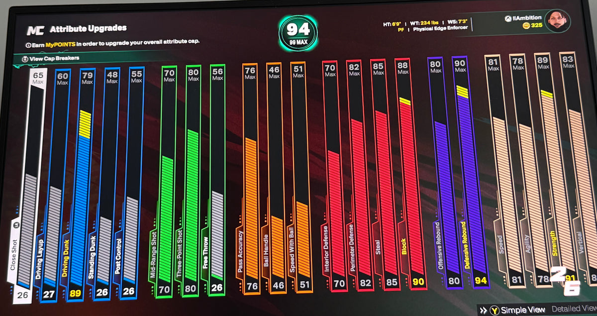NBA 2K26 Stacked Starter 5 Xbox Account with 4 Builds + 12 Cap Breakers