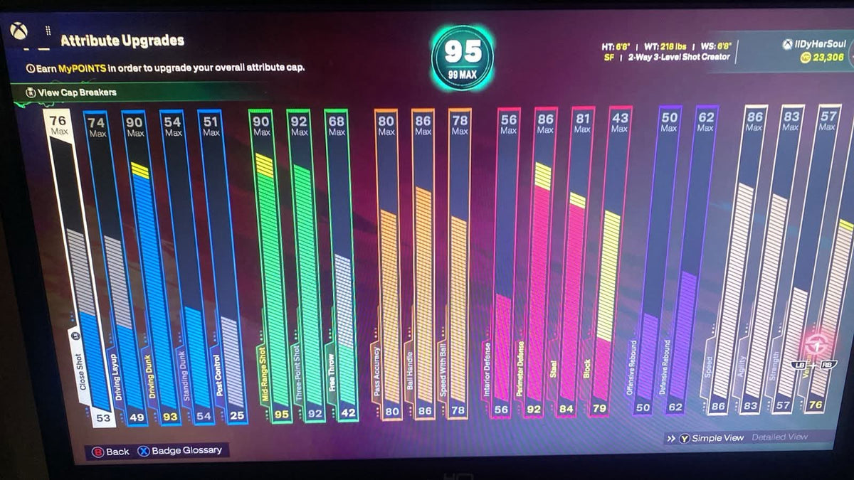 NBA 2K26 Ultra Stacked Legend 1 Xbox Account With 11 Builds +23 Cap Breakers