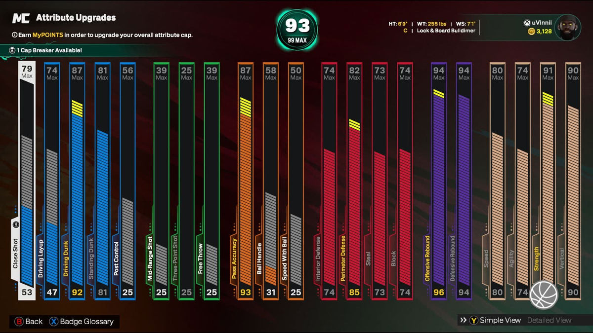 NBA 2K26 Stacked Xbox Veteran 3 Account With 9 Builds + 16 Cap Breakers