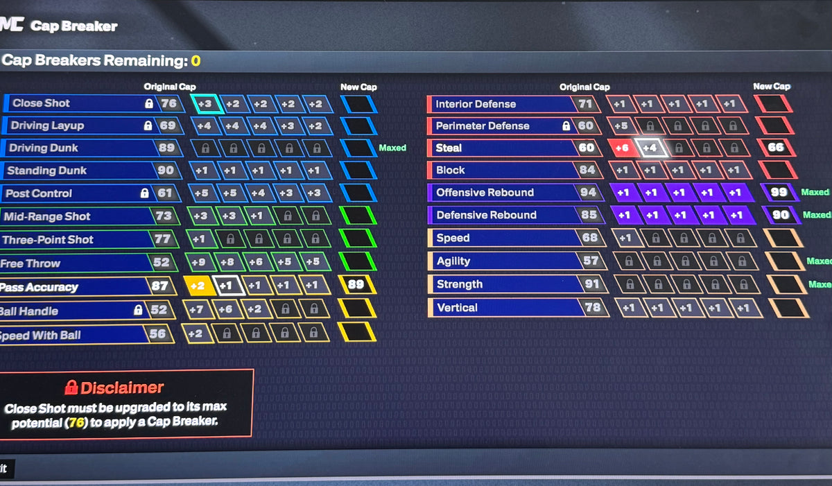 NBA 2K26 Stacked Starter 5 Xbox Account with 4 Builds + 12 Cap Breakers