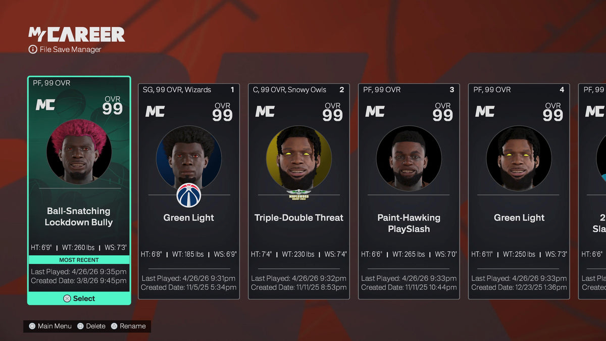 NBA 2K26 Super Stacked PS5 Starter 5 Account 90% To Veteran 1 with 7 99 Overalls + 18 Cap Breakers