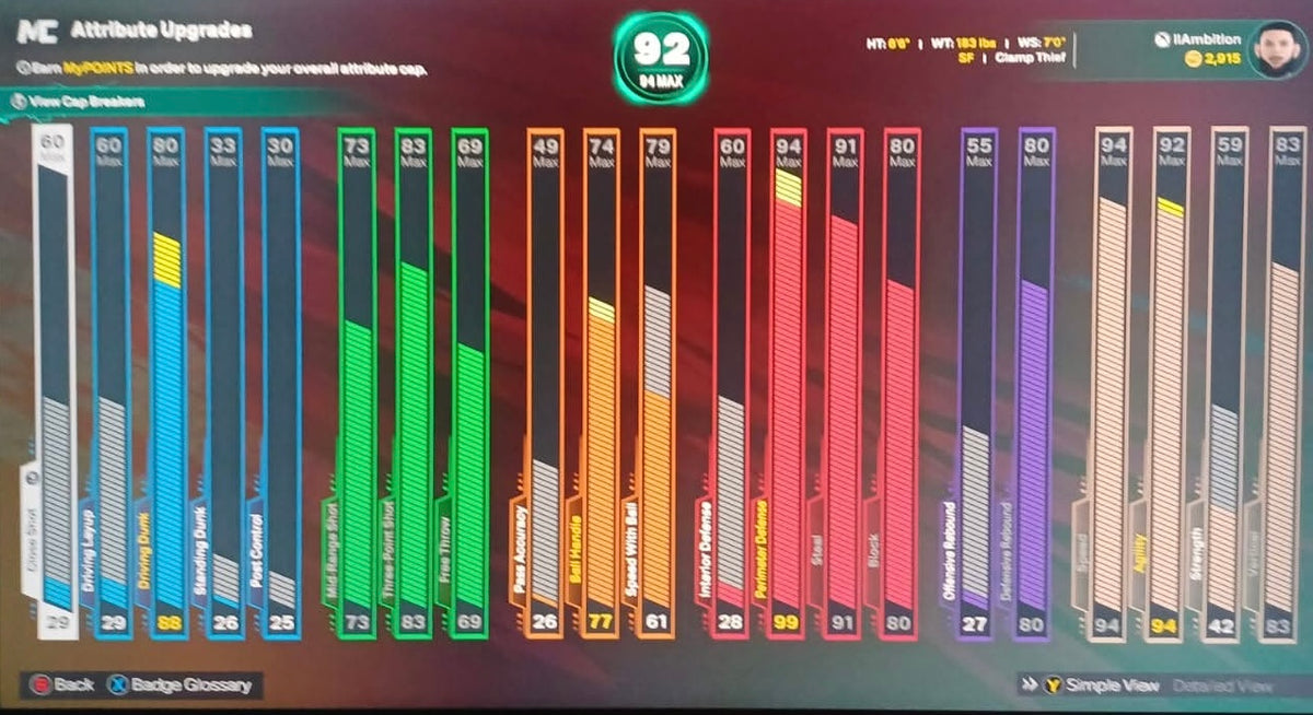 NBA 2K26 Stacked Xbox Account With 4 Builds + 12 Cap Breakers