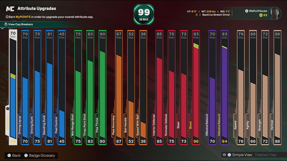 NBA 2K26 PS5 Account 2 99 Overalls Maxed Badges + 5 Cap Breakers