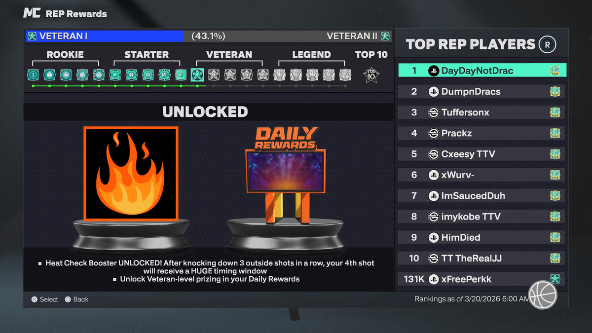 NBA 2K26 Super Stacked PS5 Account Veteran 1 with 9 99 Overalls + 15 Cap Breakers