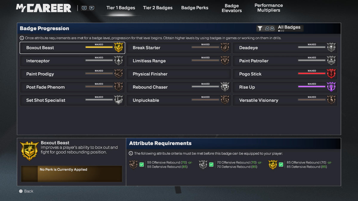 NBA 2K26 Stacked PS5 Rookie 5 Account 4 99 Overalls Maxed Badges + Legend Rebirth