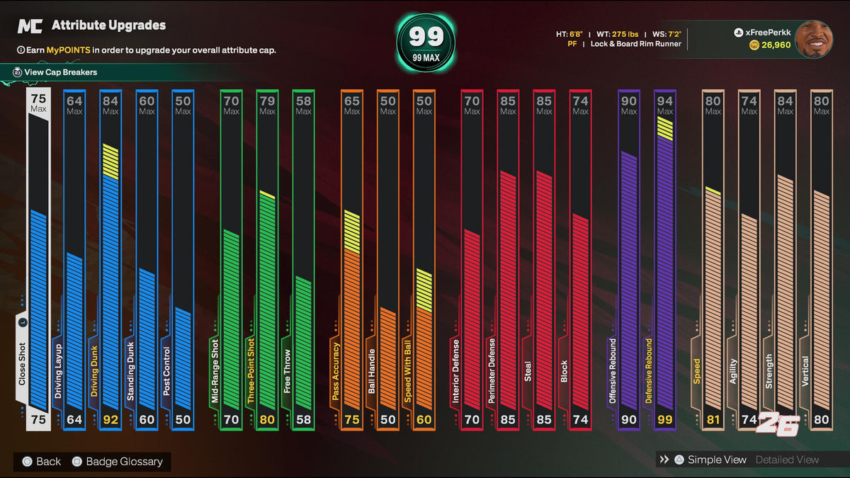 NBA 2K26 Super Stacked PS5 Account Veteran 1 with 9 99 Overalls + 15 Cap Breakers