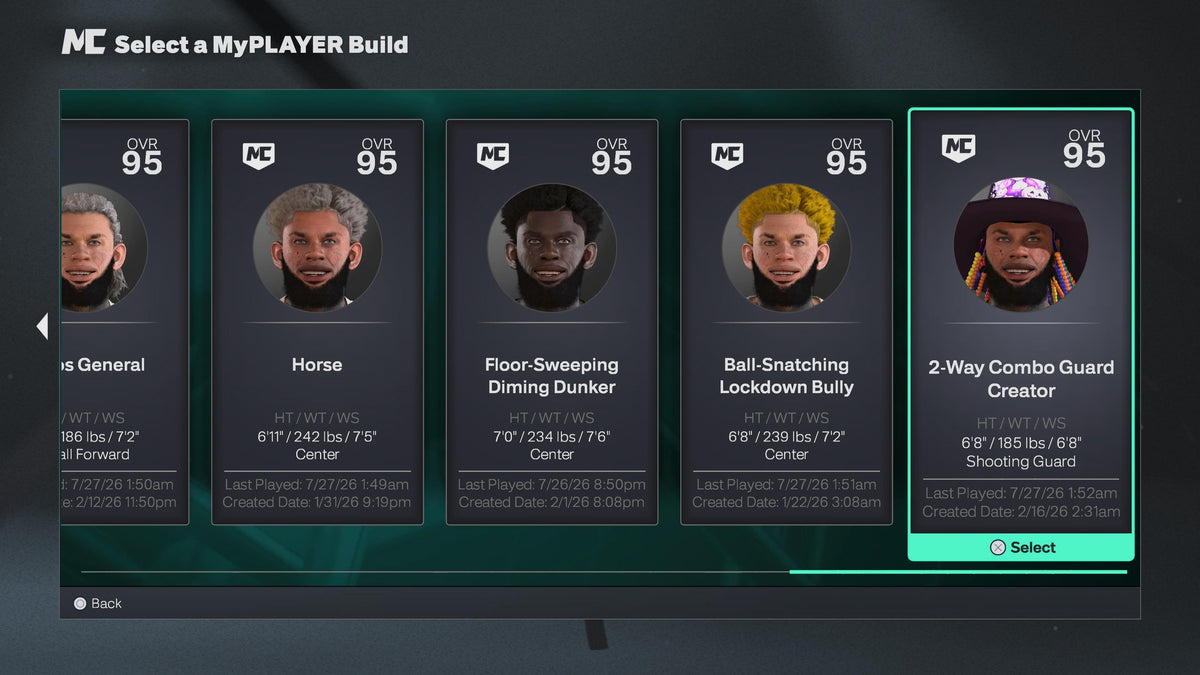 NBA 2K26 Stacked PS5 Starter 5 Account With 14 Builds + 16 Cap Breakers